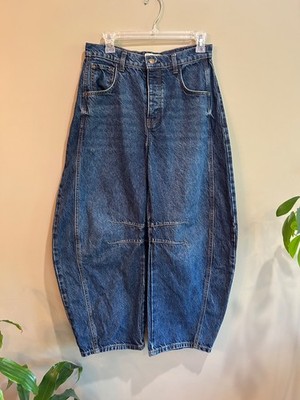 free people we the free good luck barrel jeans 27 deep end
