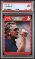 1989 PRO SET #225 DON SHULA PSA 9