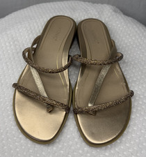 Vionic: Citrine Prism gold metallic strappy sparkly sandal size 8