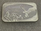 Vintage 1975 USSC The Bald Eagle- 1 Troy Oz .999 Fine Silver Bar- Serial #0504
