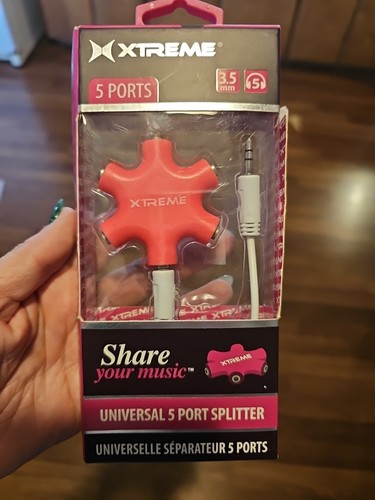 Xtreme Universal 5 Port 3.5mm Audio Splitter !!NEW!! Pink | eBay