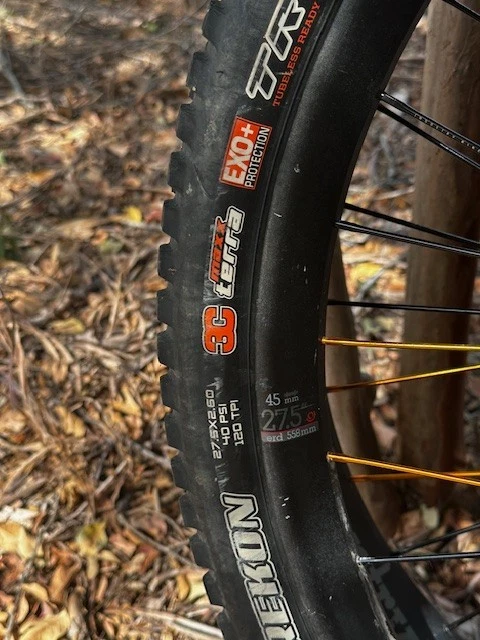 Industry Nine Hydra Back Country 450 wheelset with Orange Hydra hub.  - Image 2 of 4