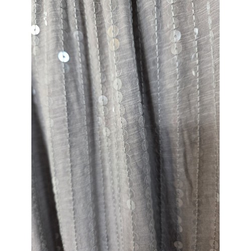 Garnet Hill Gray Full Sequin V-Neck Elegant Sleeveless Maxi Dress, Size Small - Picture 13 of 15
