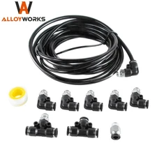 PUSH LOCK Black Vacuum Fitting Kits Turbo Wastegate Solenoid fit Turbo Vehicles