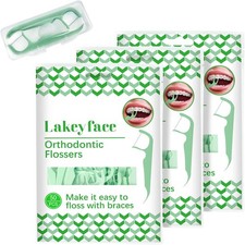 150 Count Orthodontic Flossers for Braces with Floss Dispenser  Pack of 3