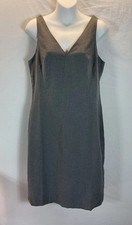 NEW Banana Republic Sheath Dress Size 8 Gray Sleeveless office neutral chic