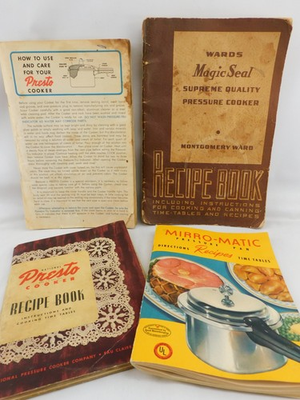 #ad #ad Pressure Cooker Canning 4 Books Recipes Presto Mirro Matic Magic Seal 1940 50s $14.98