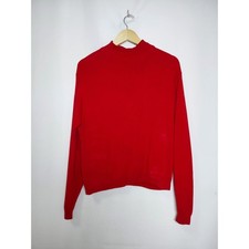 Pendleton Made in USA Red Cotton Sweater Knit Women Size L