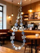Crystal Phone Wrist Strap Keychain Beaded Cellphone Lanyard