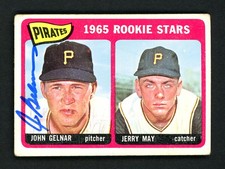 John Gelnar Signed 1965 Topps RC 143 Pittsburgh Pirates