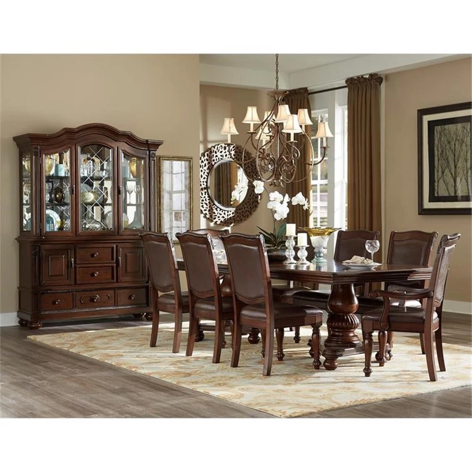 Lexicon Lordsburg Wood Dining Room Arm Chairs in Brown Cherry (Set of 2) - Image 3 of 4