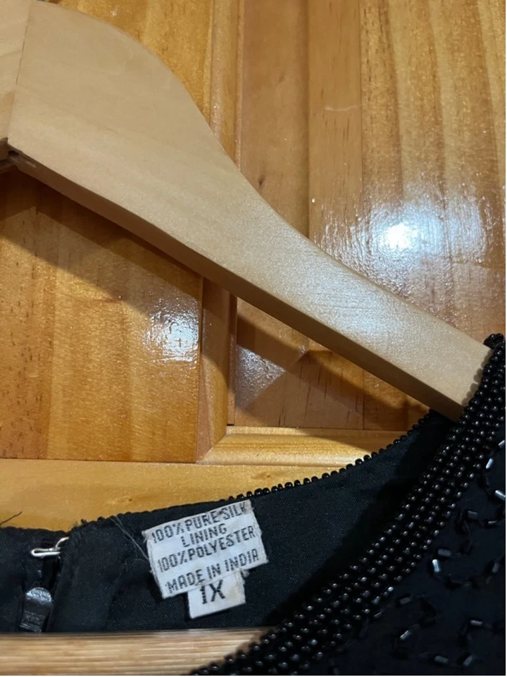 Scala плюс размер 1 X черный бисером коктейль блестки бахрома платье Flapper стиль - Изображение 4 из 4