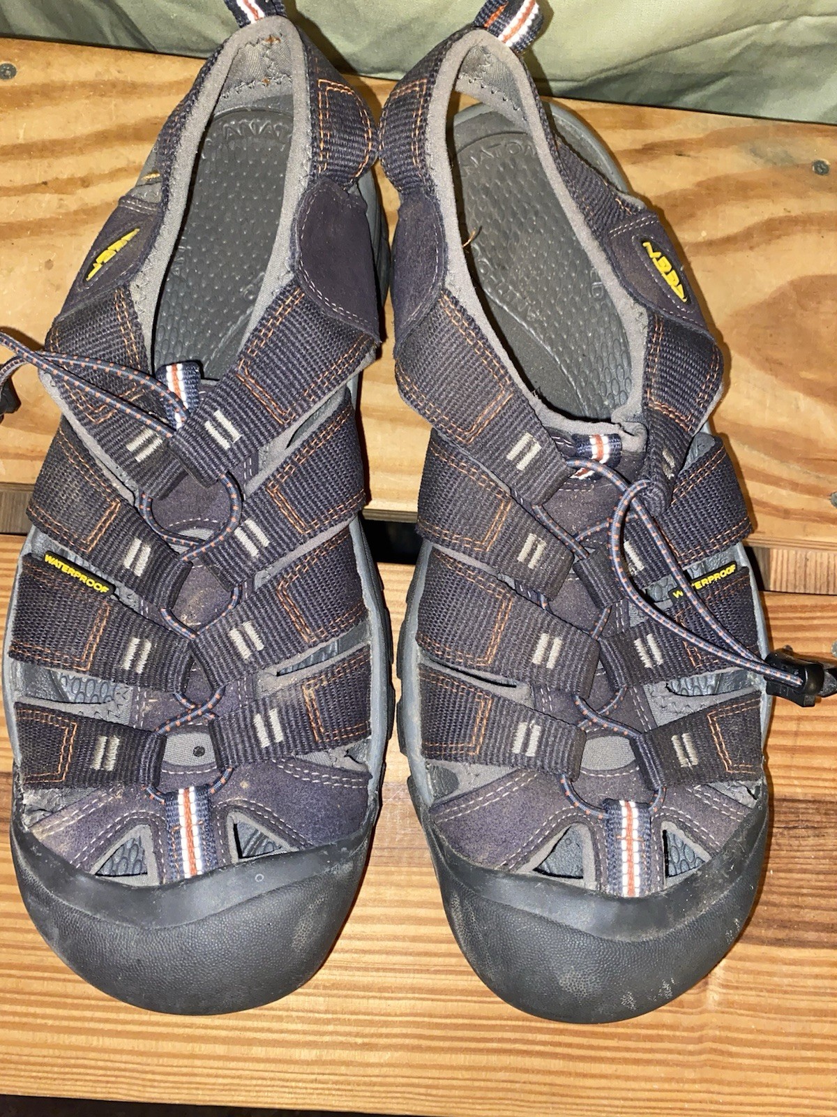 Keen Sandali Uomo Outdoor Grigio Antiodore Anatomico Plantare Taglia 11 Elastico Pizzo