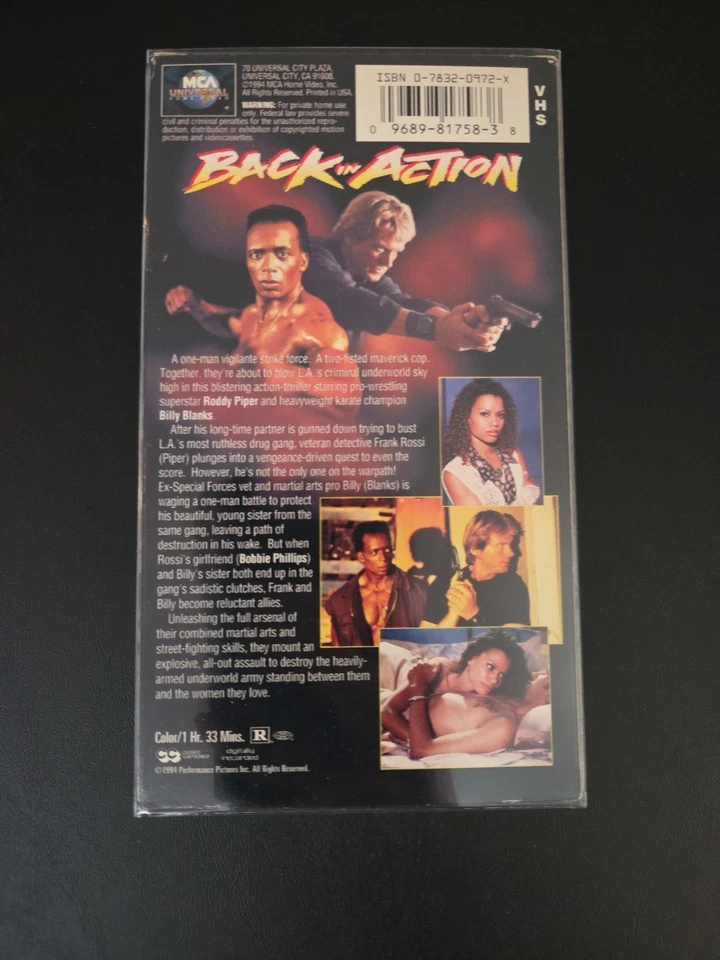 Back in Action (VHS, 1994, Billy Blanks) Untested - Image 4 of 4