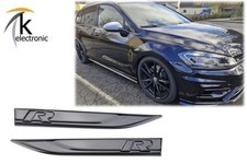 VW Golf 7 R R-line Embleme | schwarz glänzend links + rechts seitlich Kotflügel