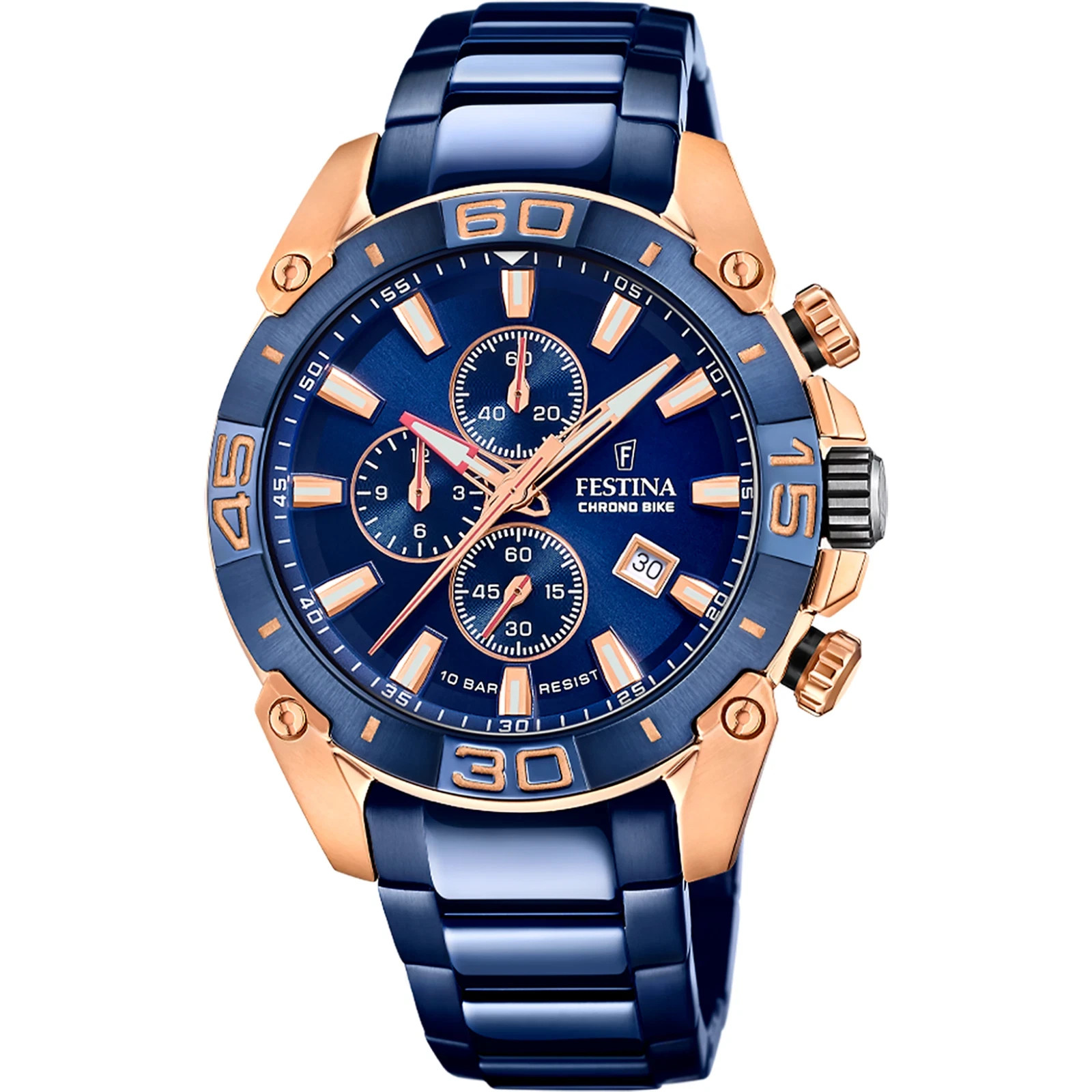 Montre Festina F207111 montre homme acier bracelet métallique cadran bleu camouflage