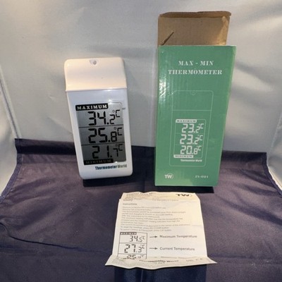 Thermometer World Max-Min Outdoor Analog Thermometer Plastic White IN-024