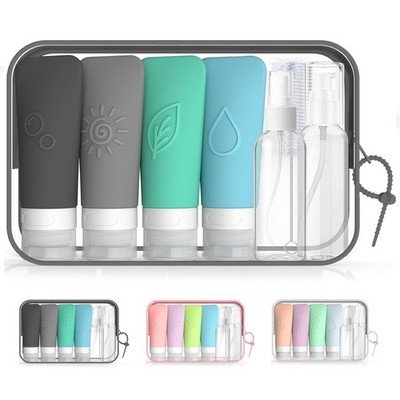 KLKE 16-Piece Silicone Travel Bottles Set   TSA Approved 16, 16A-Blue