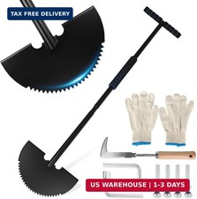 Half Moon Edger Lawn Tool, 41" Garden Edging Shovel with Saw Tooth