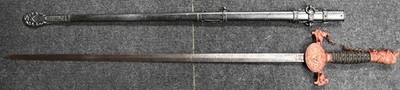 Vintage Henderson Ames Masonic Knight Templar Sword With Scabbard Penny Start