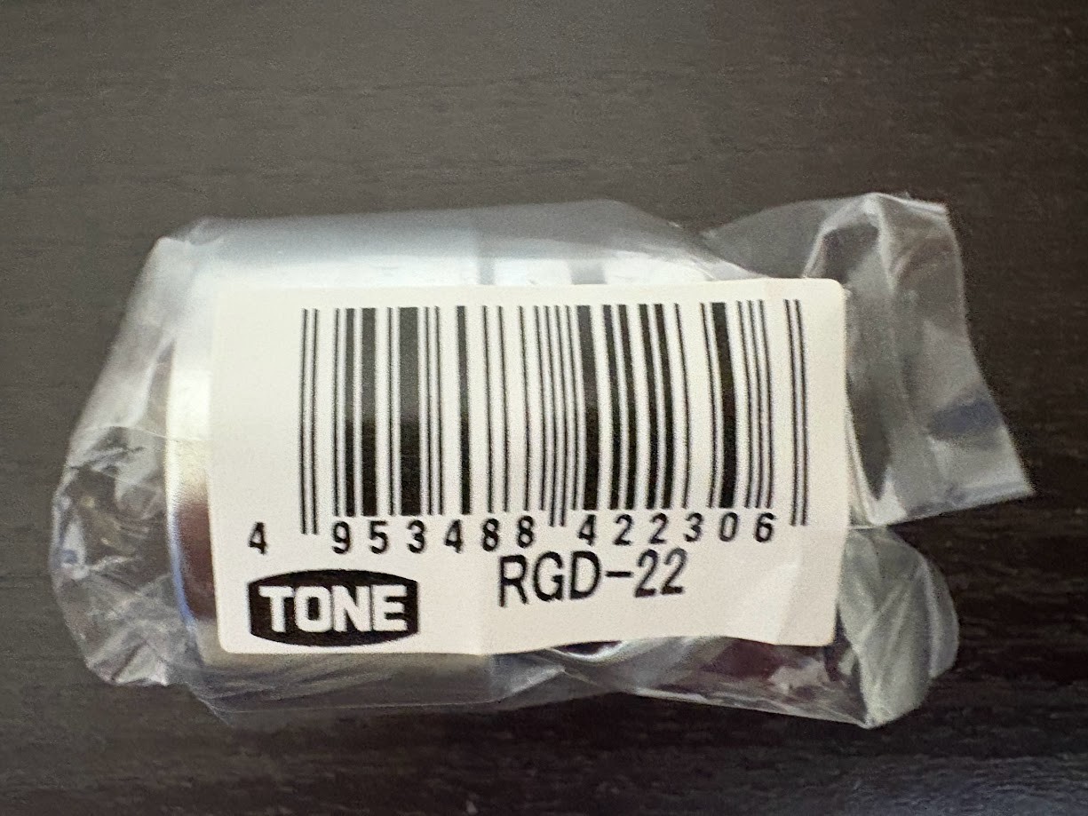 Tone (TONE) Socket (for 12 square / glasses wrench) RGD-22 two-sided width
