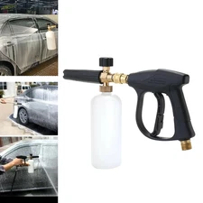 1/4" Pressure Spray Washer Foam Cannon Gun with Soap Dispenser Bottle for Car