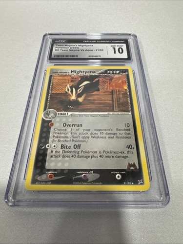 Team Magma's Mightyena graded CGC 10 for sale on eBay