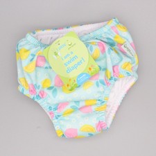 i play by Green Sprouts Swim Diaper 6 Months 10-18 lbs Lemon Print NWT