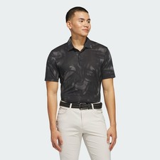 Adidas Golf Mens XL Ultimate 365 Black Printed Mesh Polo Moisture Wicking JF4894
