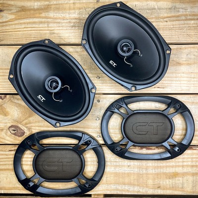 Used CT Sounds BIO-6X9-COX 100 Watts RMS 6x9 Inch Car Coaxial Speakers, Pair