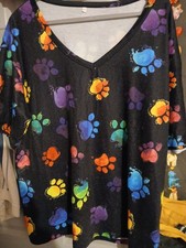 dog paw print t shirt multicoloured 2xl