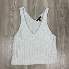 Banana Republic Gray Ribbed Vneck Sweater Tank Top - SIZE M Minimalist