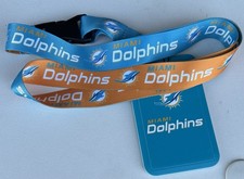 Miami Dolphins NFL Football LANYARD DETACHABLE BUCKLE KEY CHAIN US SHIP in 1 day