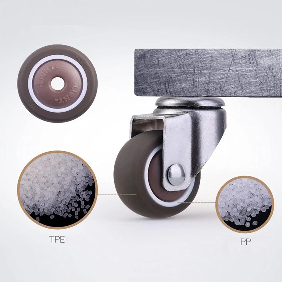 4 Stück Transportrollen Set Schwenkrollen,25Mm Möbelrollen,Geräuscharme Möbel Le - Bild 2 von 4