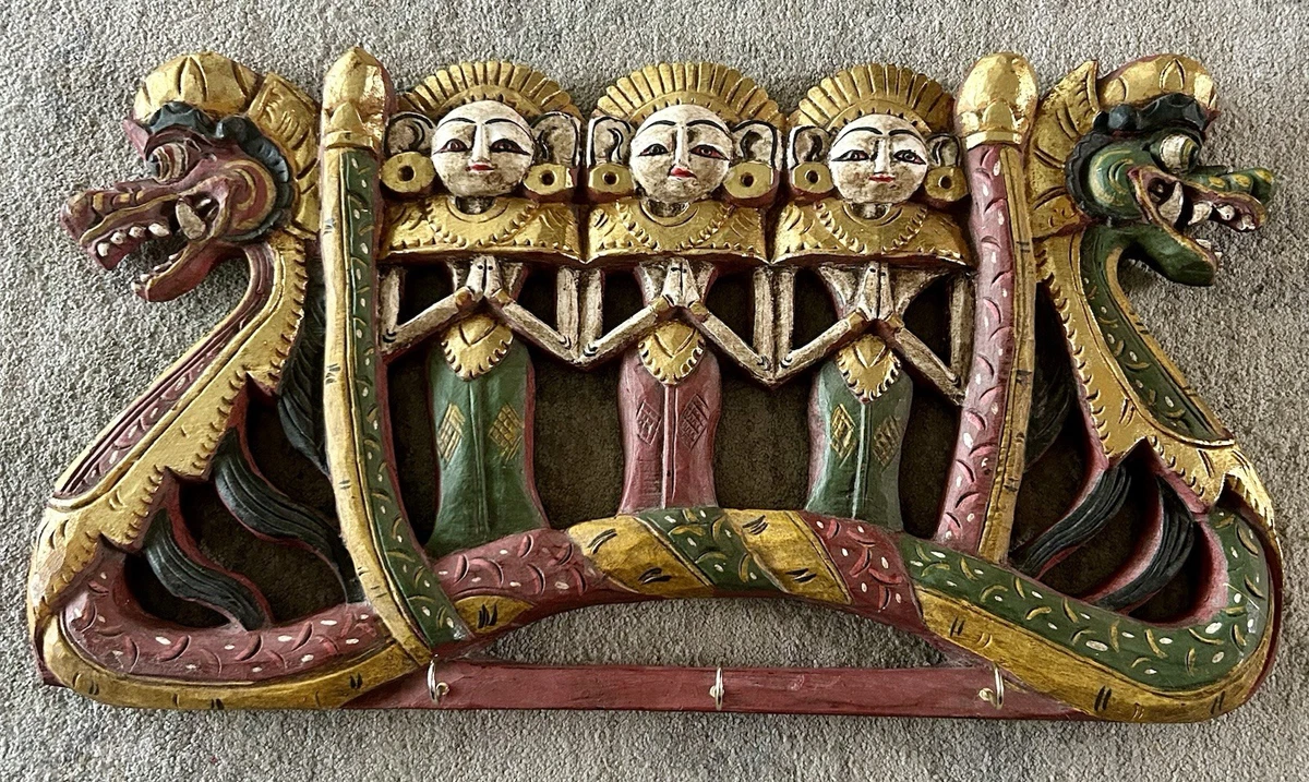 Carved Wall Panel In Indonesian Collectibles (1900-Now) for sale