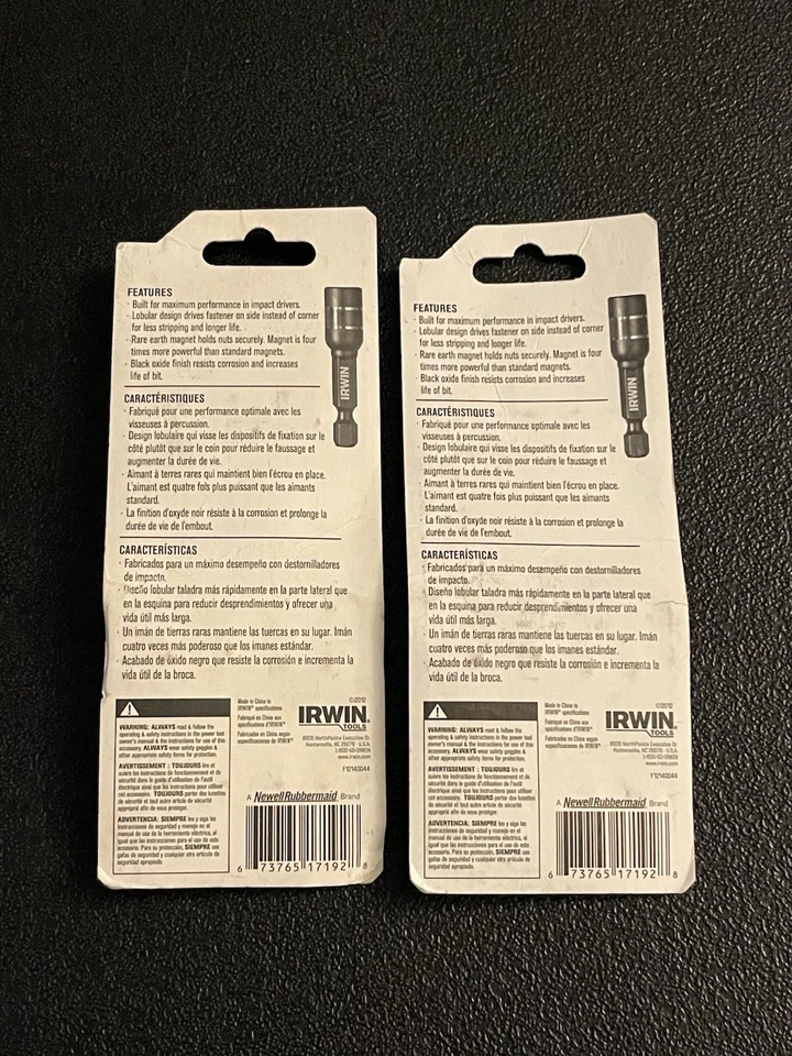 IRWIN 4 PC IMPACT MAGNETIC NUTSETTER SET 1/4 5/16 3/8 7/16 NUT DRIVER Lot of 2 - Image 2 of 2