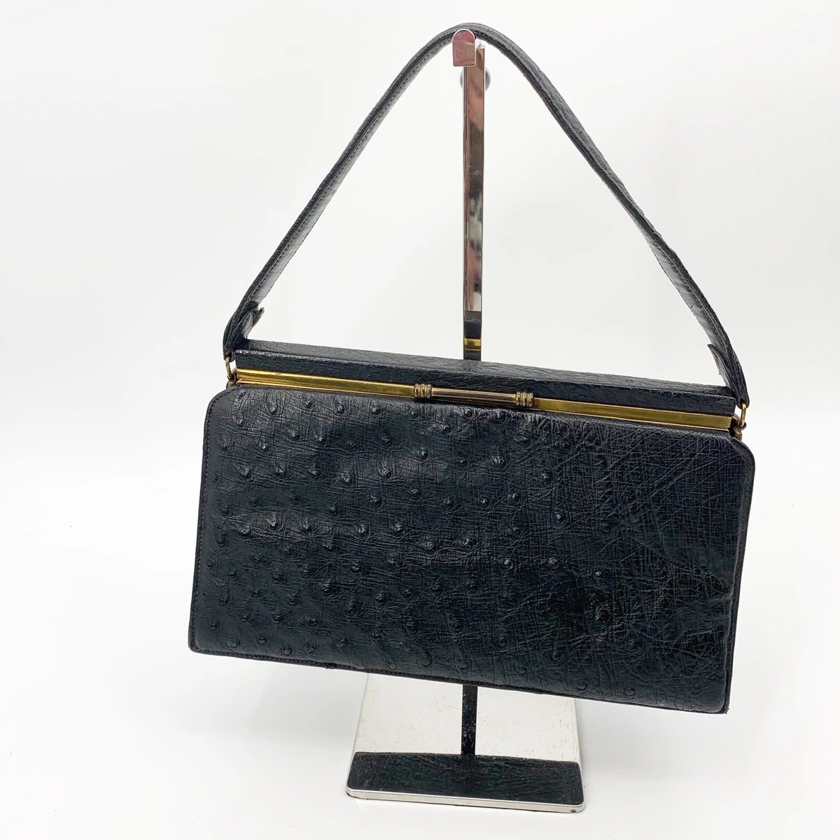 Black Ostrich Purse 