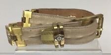 Vintage Los Altos Size 20 Child Tan Hornback Alligator Belt Gold Lion Mexico