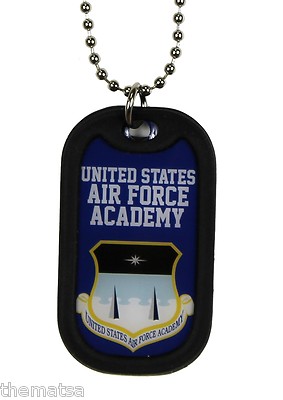 UNITED STATES AIR FORCE MILITARY ACADEMY DOG TAG WITH CHAIN