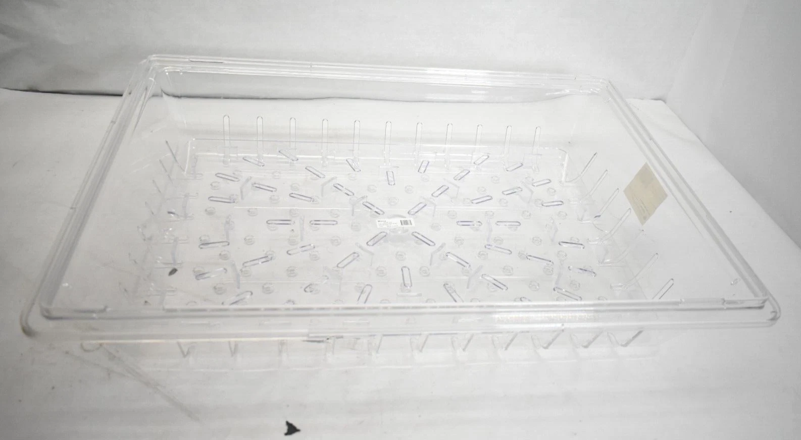 Winco 18" x 26" x 5" Clear Colander PFSF-5C & Drain Shelf PFSF-DS 18" x 26"