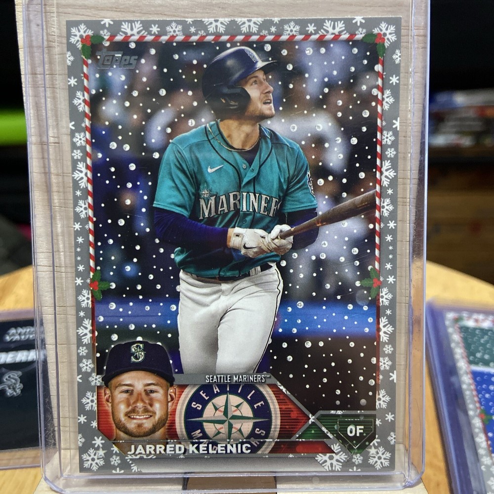 Jarred Kelenic, 2023 Topps Holiday Metallic H42 (Seattle Mariners)