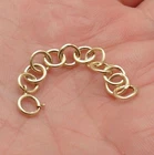 2" Rolo Circle Link Extender for Bracelet Necklace Chain Real 10K Yellow Gold
