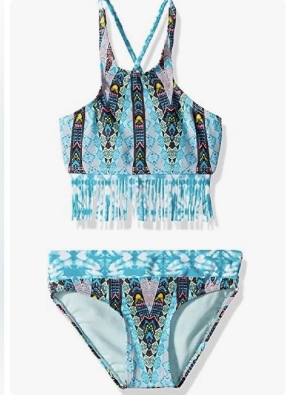 Tween Gossip Girl 2 pc swimsuit, size 16, EUC