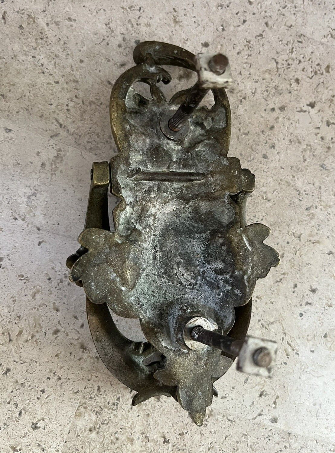 LARGE ANTIQUE c.1898 ART NOUVEAU NEW ORLEANS ARCHITECTURAL SALVAGE DOORKNOCKER