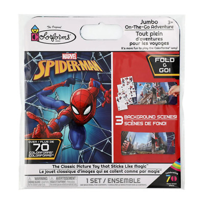 Spider Man Colorforms Jumbo On-the-Go Adventure 3 Scenes & 75 reusable stickers | eBay