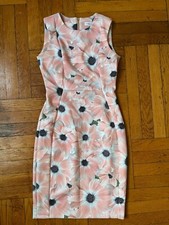 Calvin Klein Women's Floral Print Sleeveless Sheath Dress Size 4 Pink/Multi-Colo
