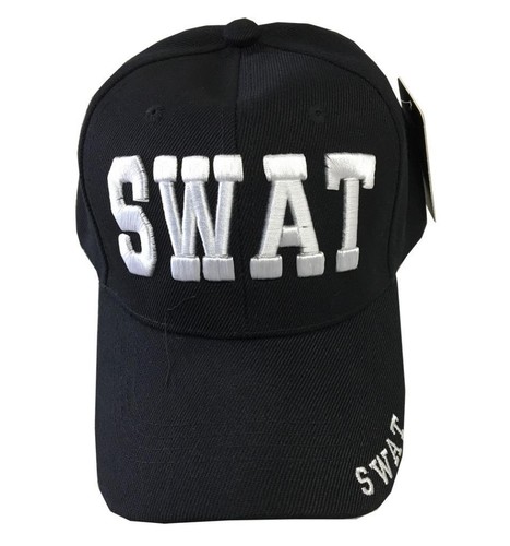 NUEVO CON ETIQUETAS POLICÍA SWAT SEGURIDAD CIA PERSONAL DEL FBI DIVERTIDO Bordado Béisbol Gorra Sombrero Negro - Imagen 9 de 16
