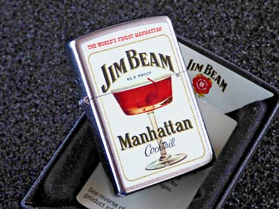 Zippo Lighter   Jim Beam Make Manhattan Cocktail   Neu New   A371