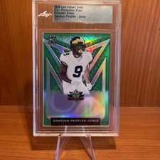 2020 LEAF VALIANT DONOVAN PEOPLES-JONES ROOKIE/RC #1/1 PRISMATIC GREEN PROOF