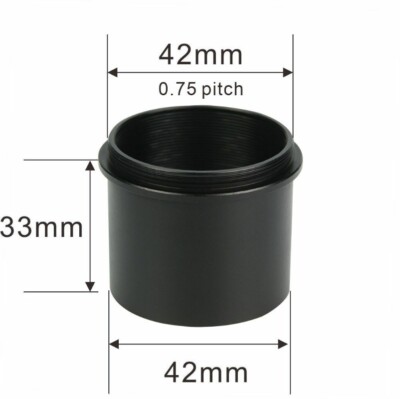 M42X0.75 Thread to M42 Microscope Adapter Camera Eyepiece Tube